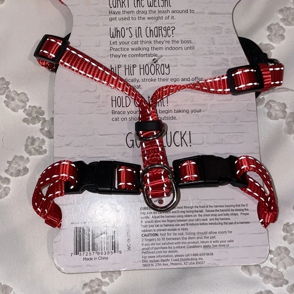 Red Pet Leash & Harness